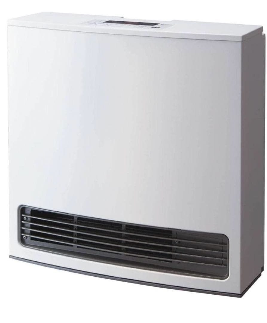 未使用　NORITS ガスファンヒーター　スノーホワイト　ガスコード付き