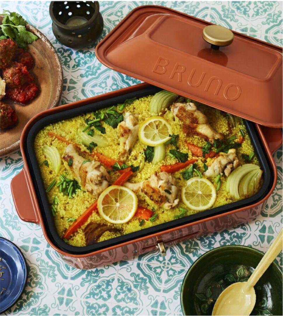 BRUNOホットプレート　テラコッタオレンジ