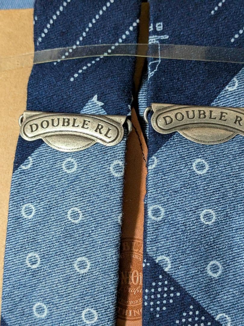 RRLサスペンダー ネイビー　レイル新品未使用