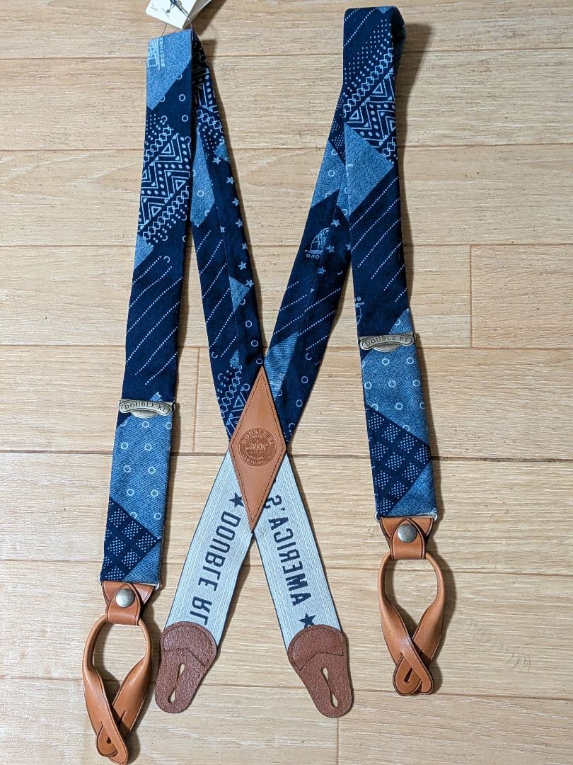 RRLサスペンダー ネイビー　レイル新品未使用
