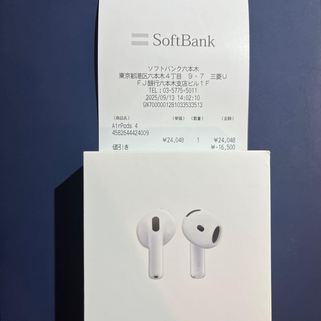 【Apple純正・新品未使用】AirPods 4 本体