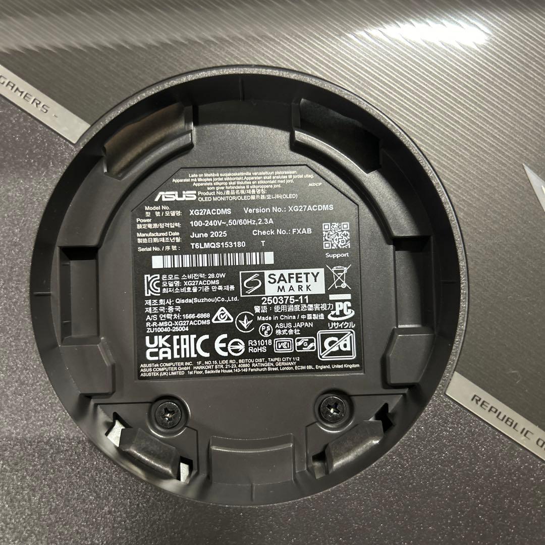 ASUS ROG Strix OLED XG27ACDMS 26.5インチ
