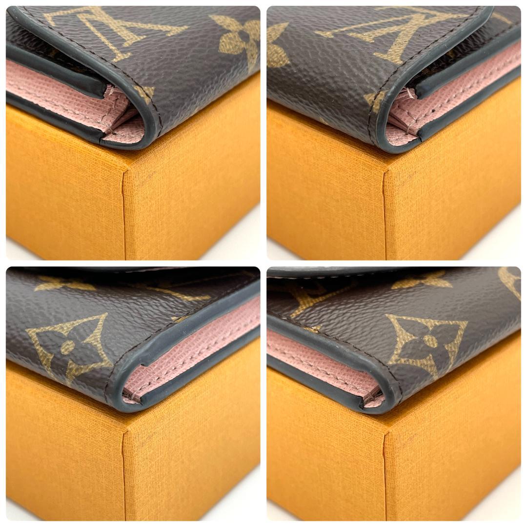 ルイヴィトン　ポルトモネ　ロザリ　モノグラム　ローズバレリーヌ　ケース