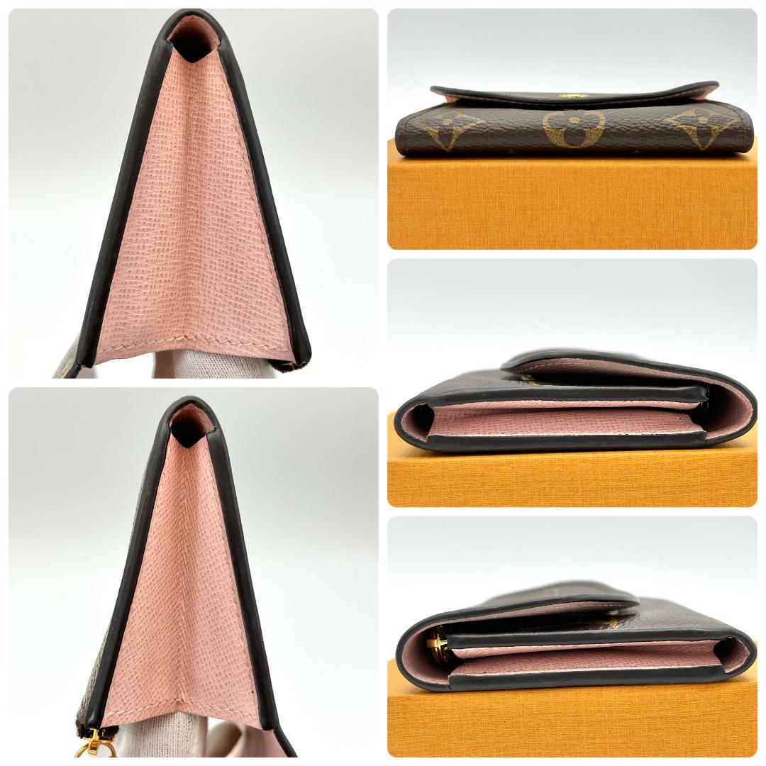 ルイヴィトン　ポルトモネ　ロザリ　モノグラム　ローズバレリーヌ　ケース