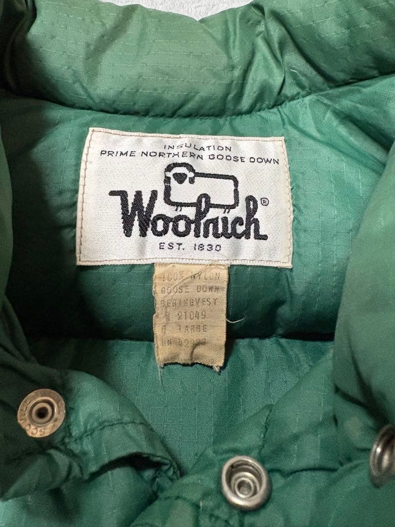 70s ウールリッチ　ダウンベスト　ヴィンテージ　古着　ボタン無地　レア