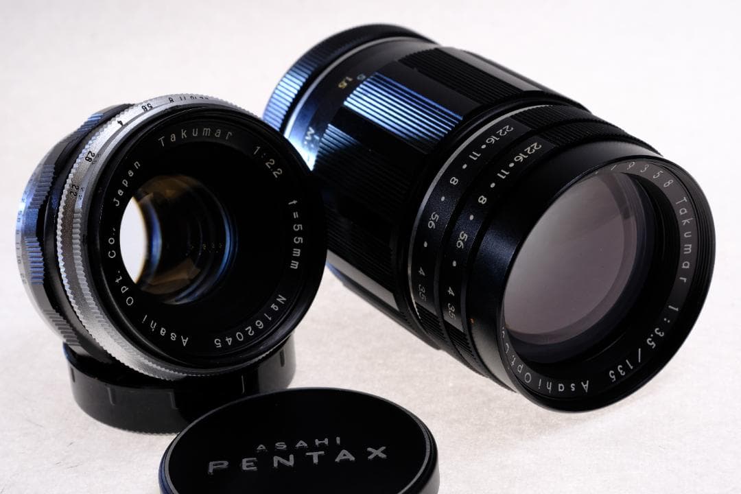 【世界稀少】無印Takumar 55mm F2.2【5群5枚】+135/3.5
