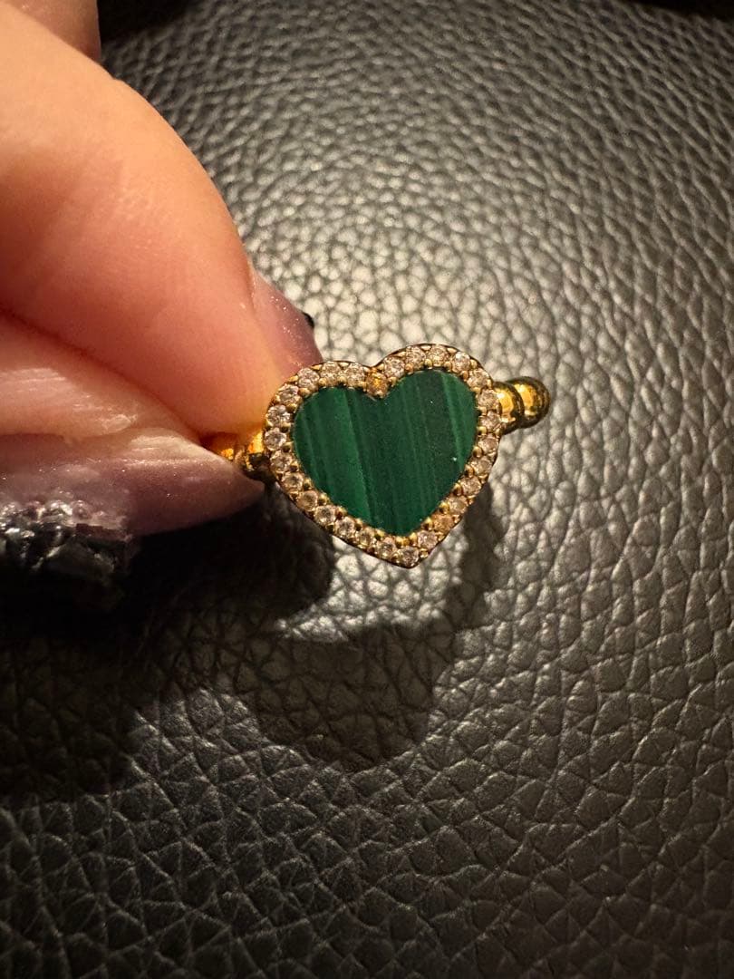 apm monaco ハート　マラカイト　リングのみ