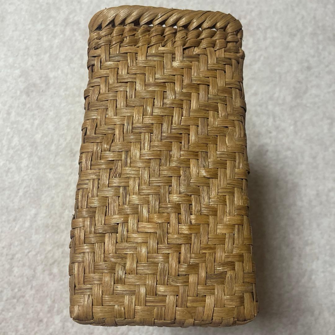 Lサイズ 山葡萄 蔓 かごバック かご 籠 巾着 網代編み 職人の手作り かご