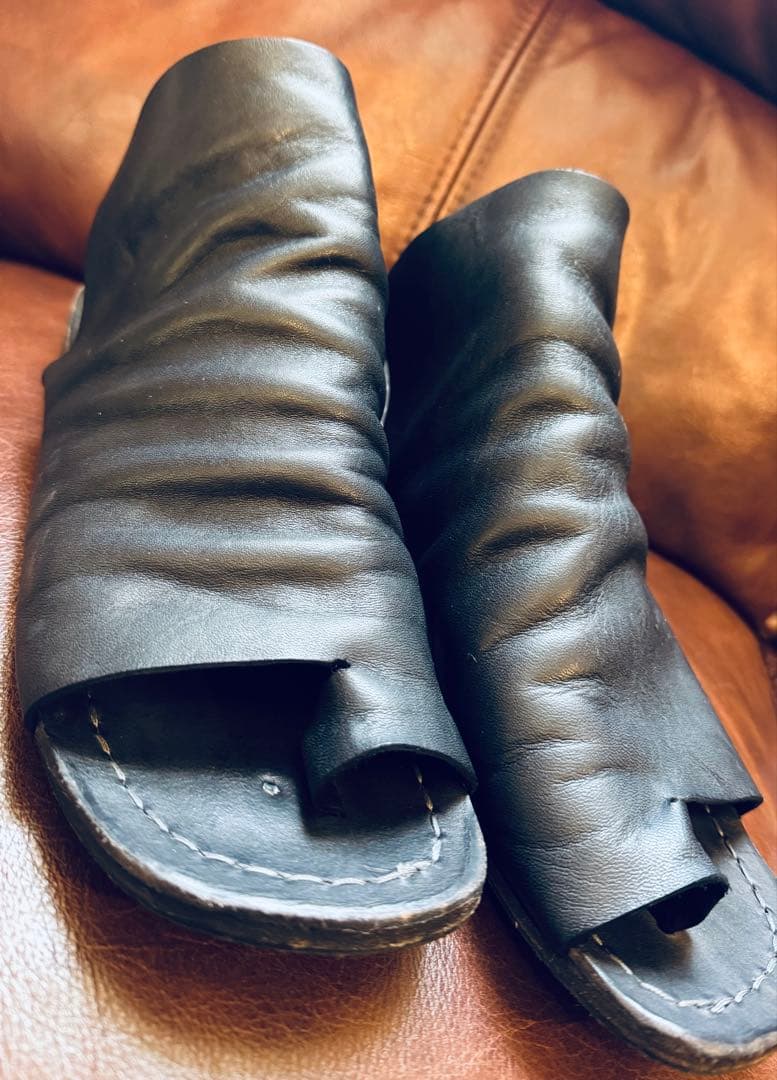 完全完売　ゴルディーニ✖︎ポルタユ　希少レザーサンダル　ヴィブラムソール　ユリウス