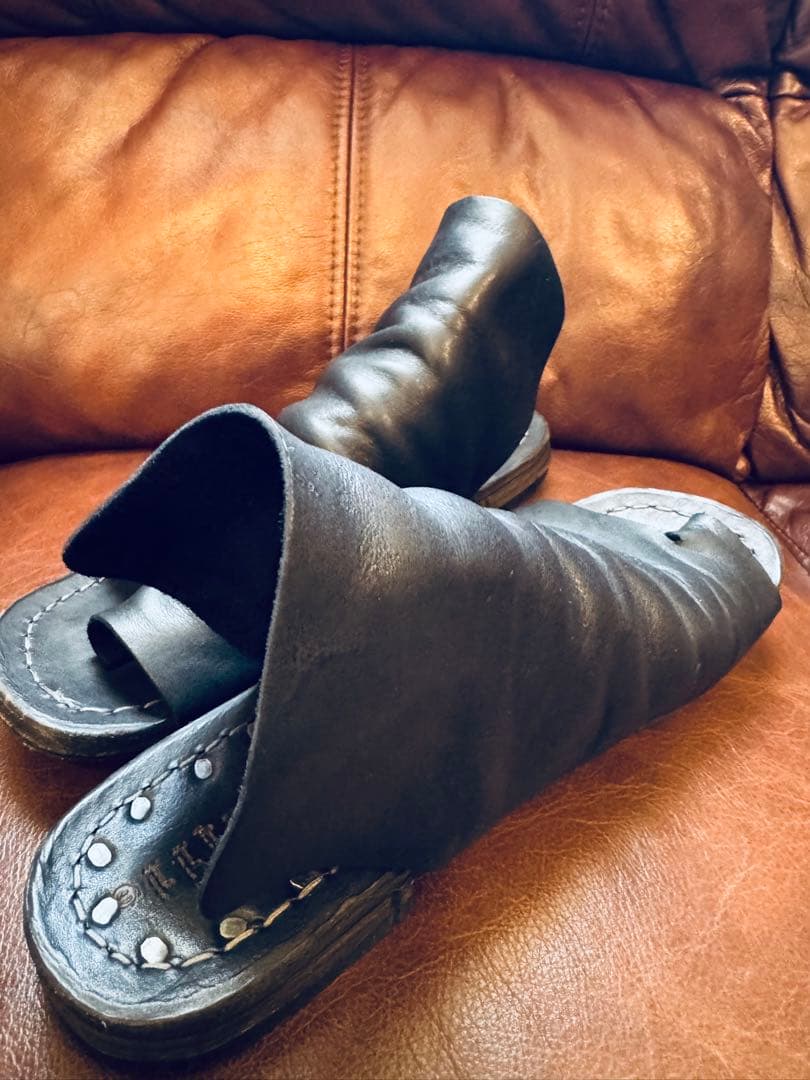 完全完売　ゴルディーニ✖︎ポルタユ　希少レザーサンダル　ヴィブラムソール　ユリウス