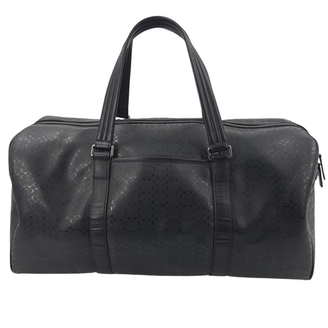 極美品✨　コーチ　ボストンバッグ　2way シグネチャー　レザー　ブラック