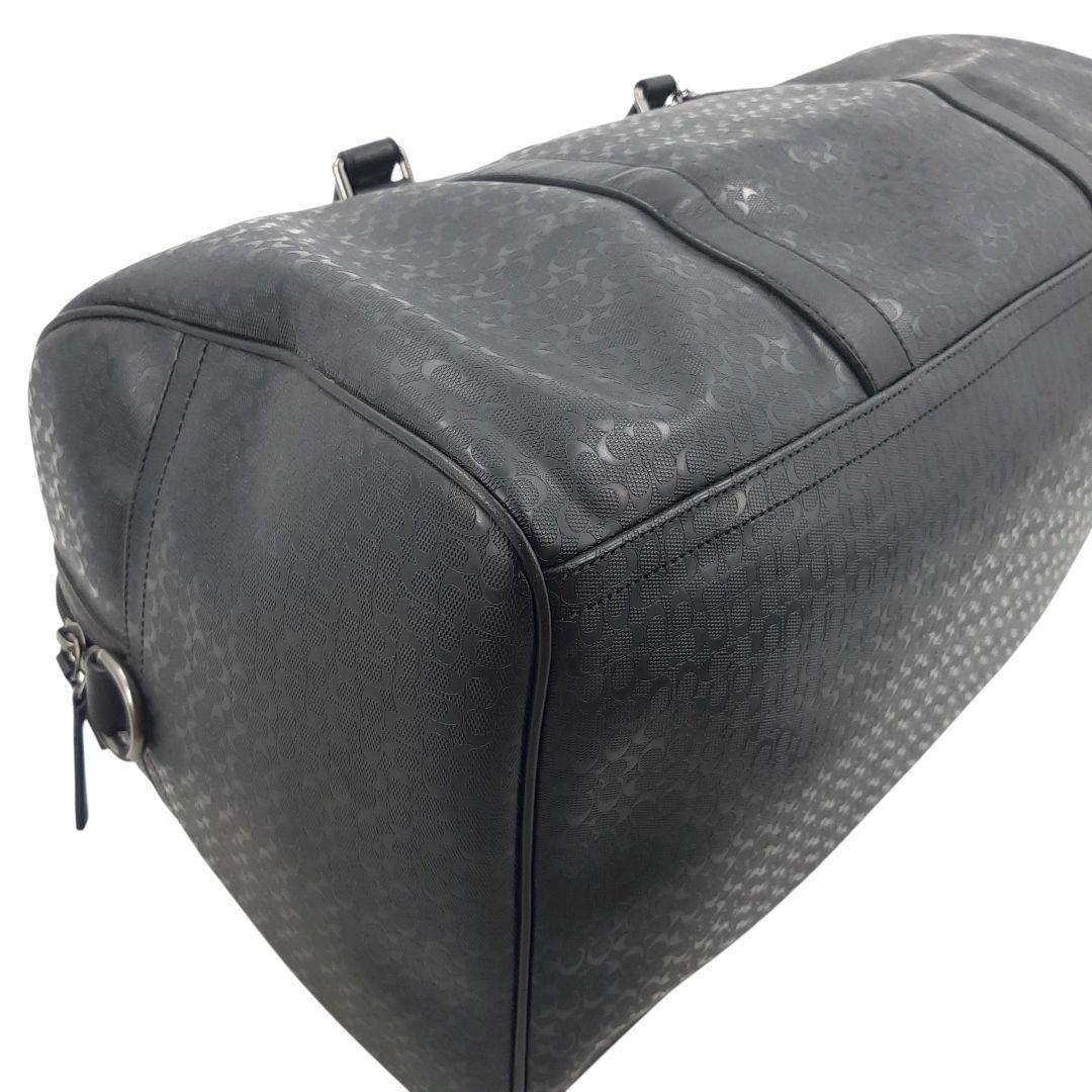 極美品✨　コーチ　ボストンバッグ　2way シグネチャー　レザー　ブラック