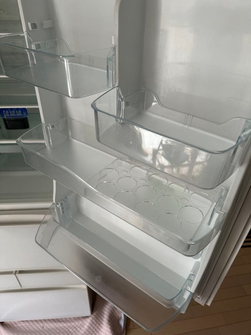 【札幌の方のみ取引可能】 冷蔵庫　右開き　ガラストップ　417L 美品 最終値下