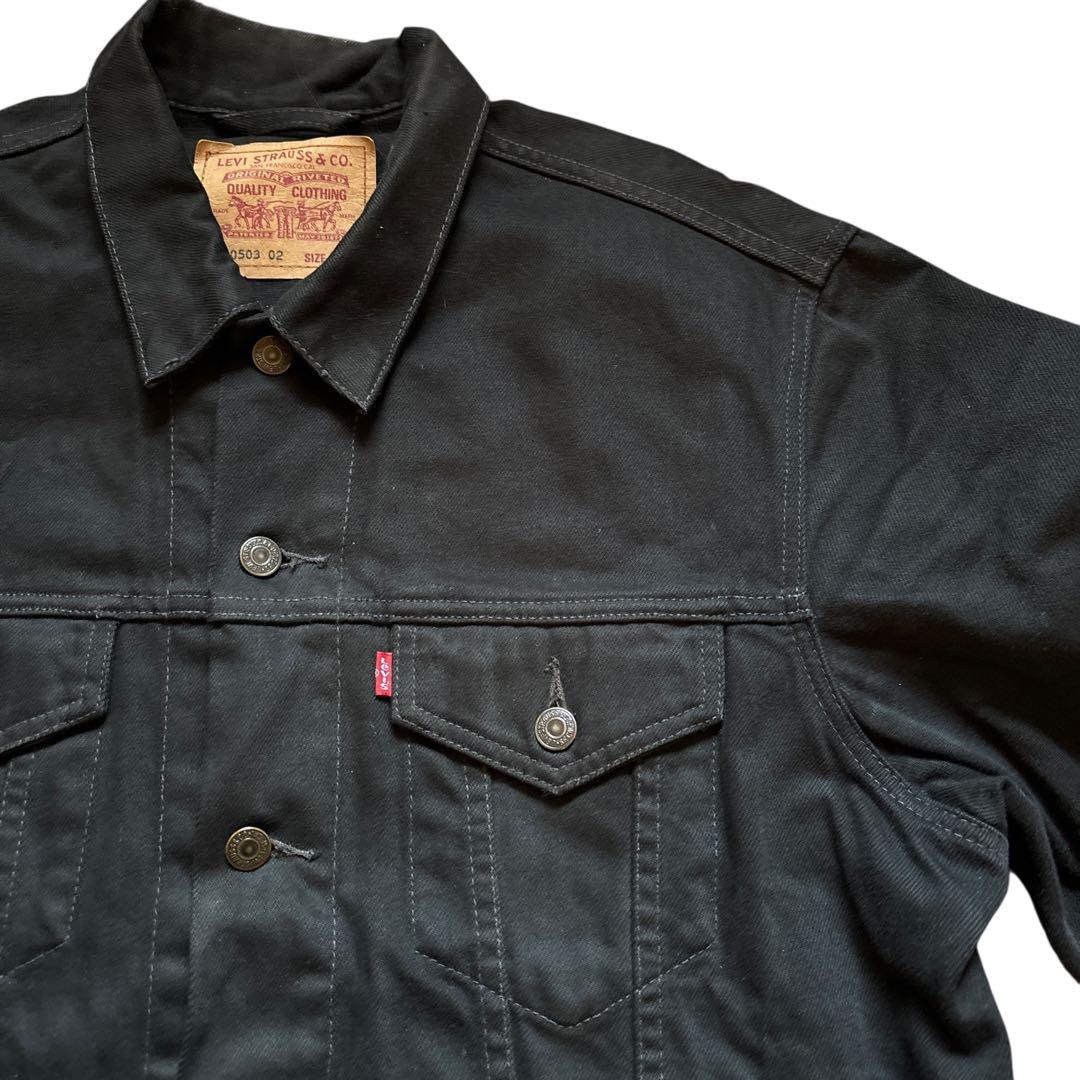 希少 90s リーバイス 70503 02ブラック デニムジャケット XL