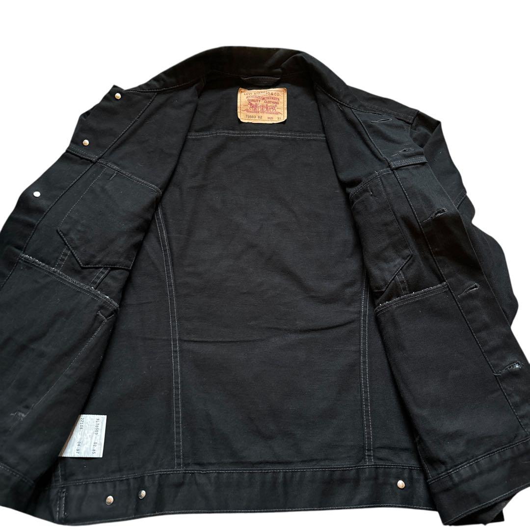 希少 90s リーバイス 70503 02ブラック デニムジャケット XL