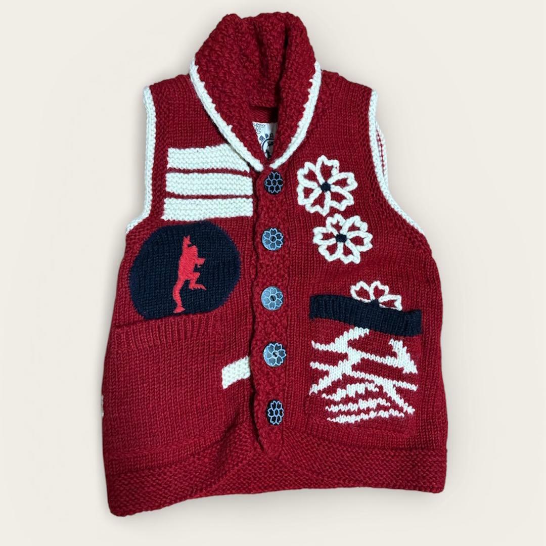 レア✨参丸一　サンマルイチ　ニットベスト　カウチング　蛙　カエル　色違い2着