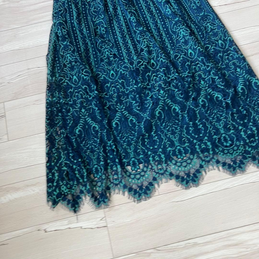 【極美品】大きいサイズ　プールヴー　パーティー　レース刺繍　オケージョンドレス