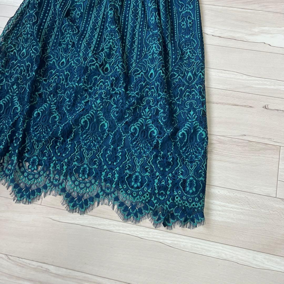 【極美品】大きいサイズ　プールヴー　パーティー　レース刺繍　オケージョンドレス