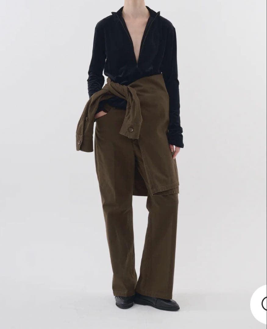 【お値下げ)ENOF cotton flared work pants 02