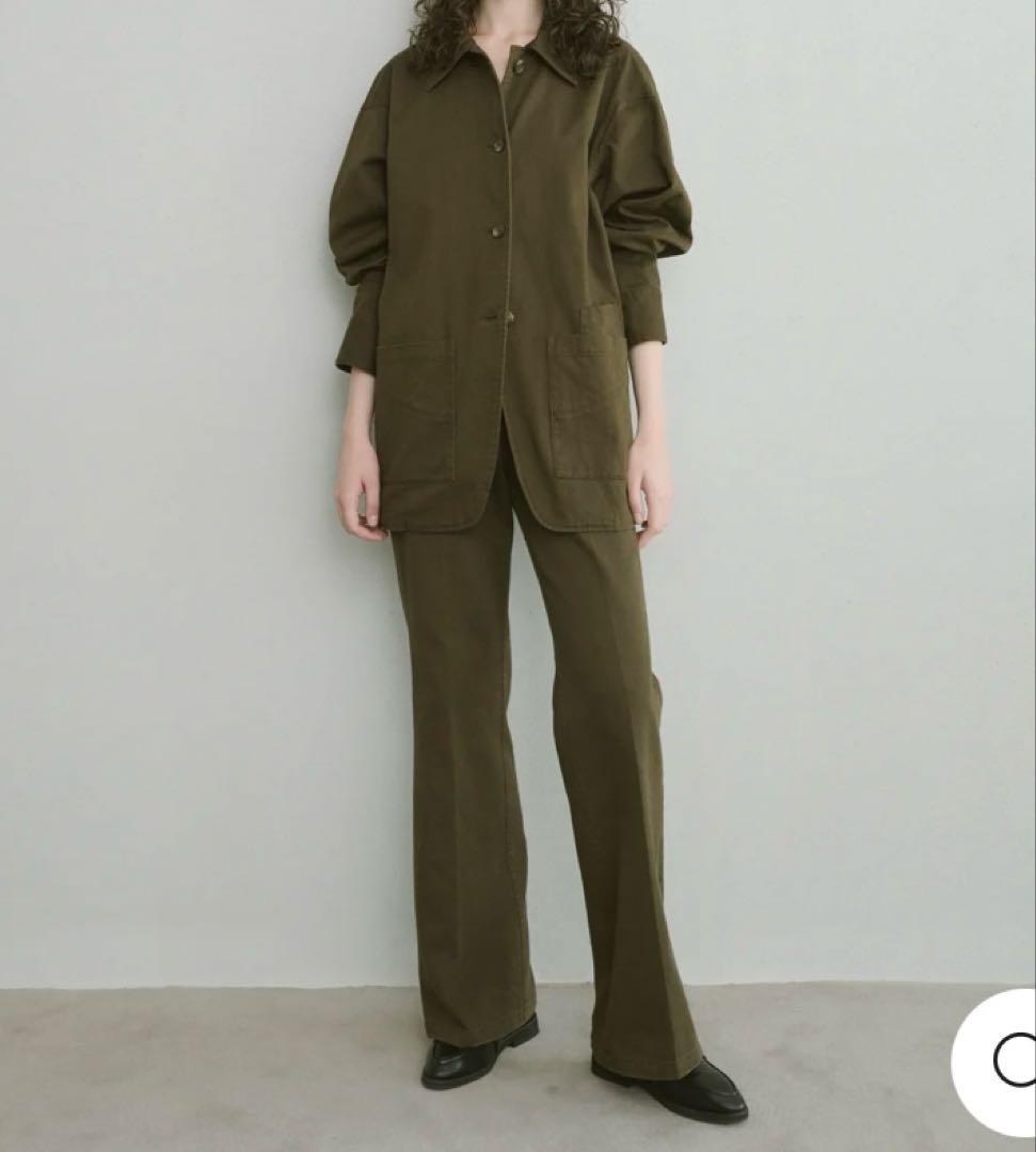 【お値下げ)ENOF cotton flared work pants 02