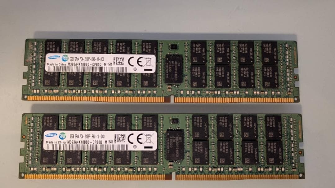 SAMSUNG DDR4 32GB×2枚 計64GB PC4-2133P