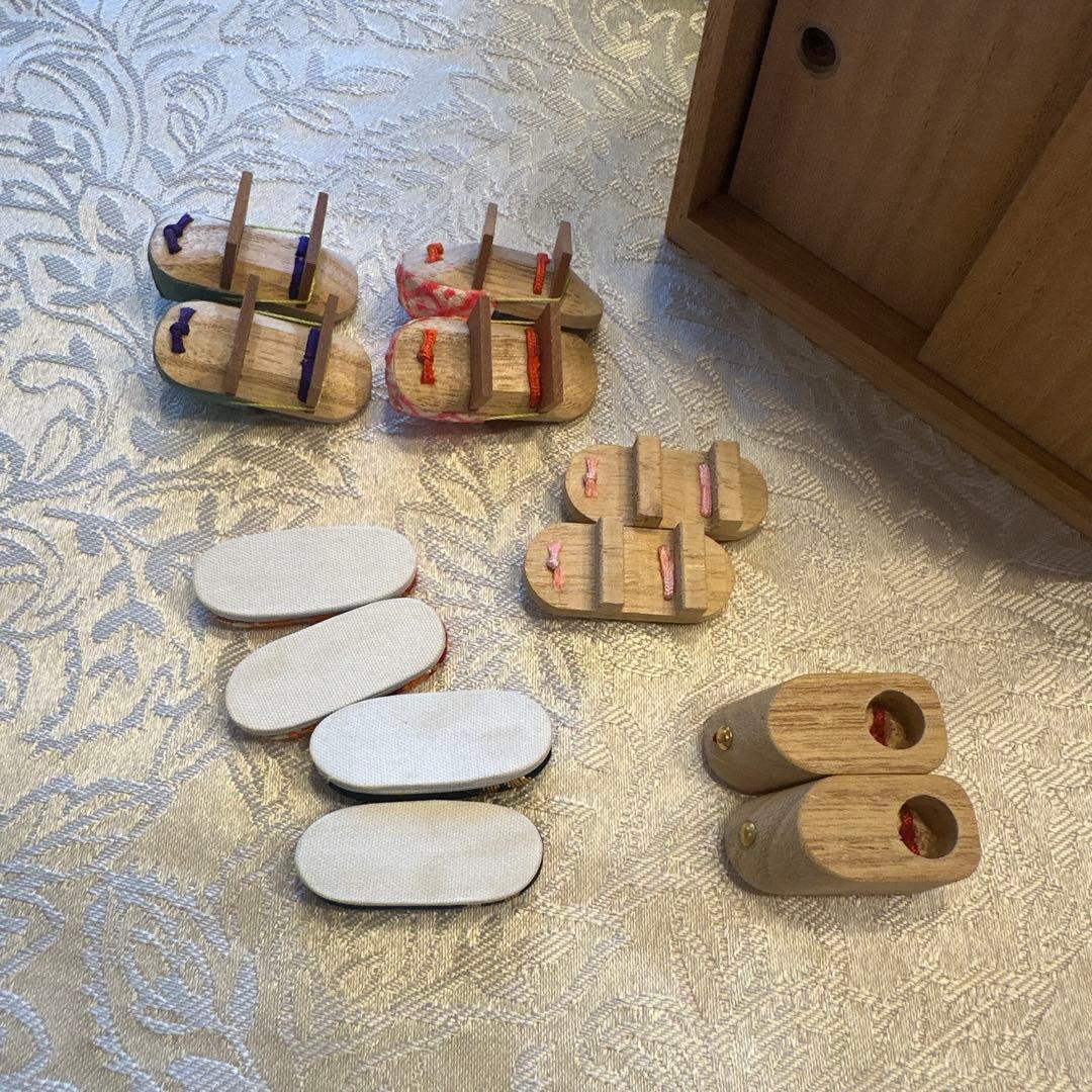 京人形 田中彌　下駄箱　ミニチュア　中古品