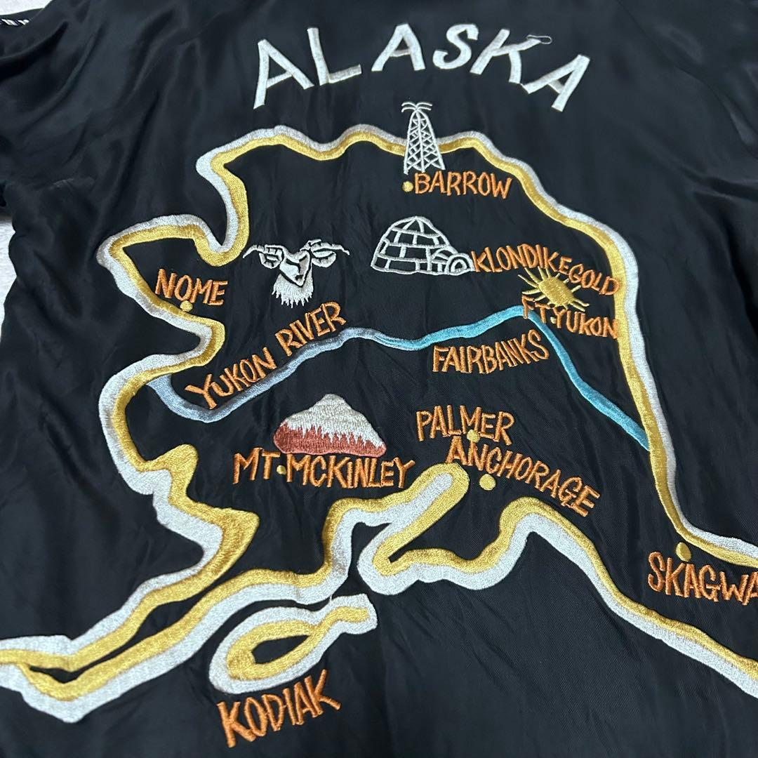 希少ビームス別注×東洋ALASKA スカジャン 紺×黒