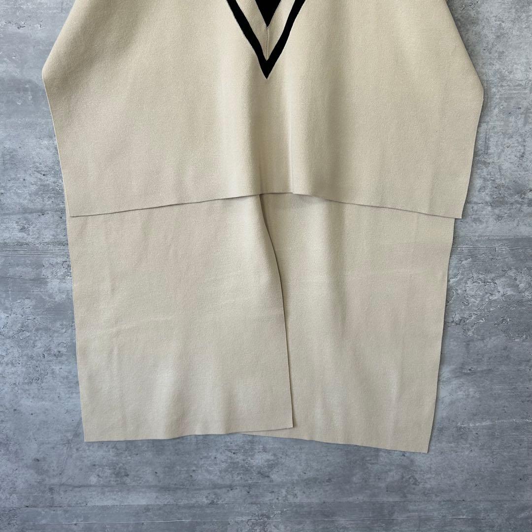 新品未使用　LE PHIL ルフィル　 ラインニットジレ　テールスリット