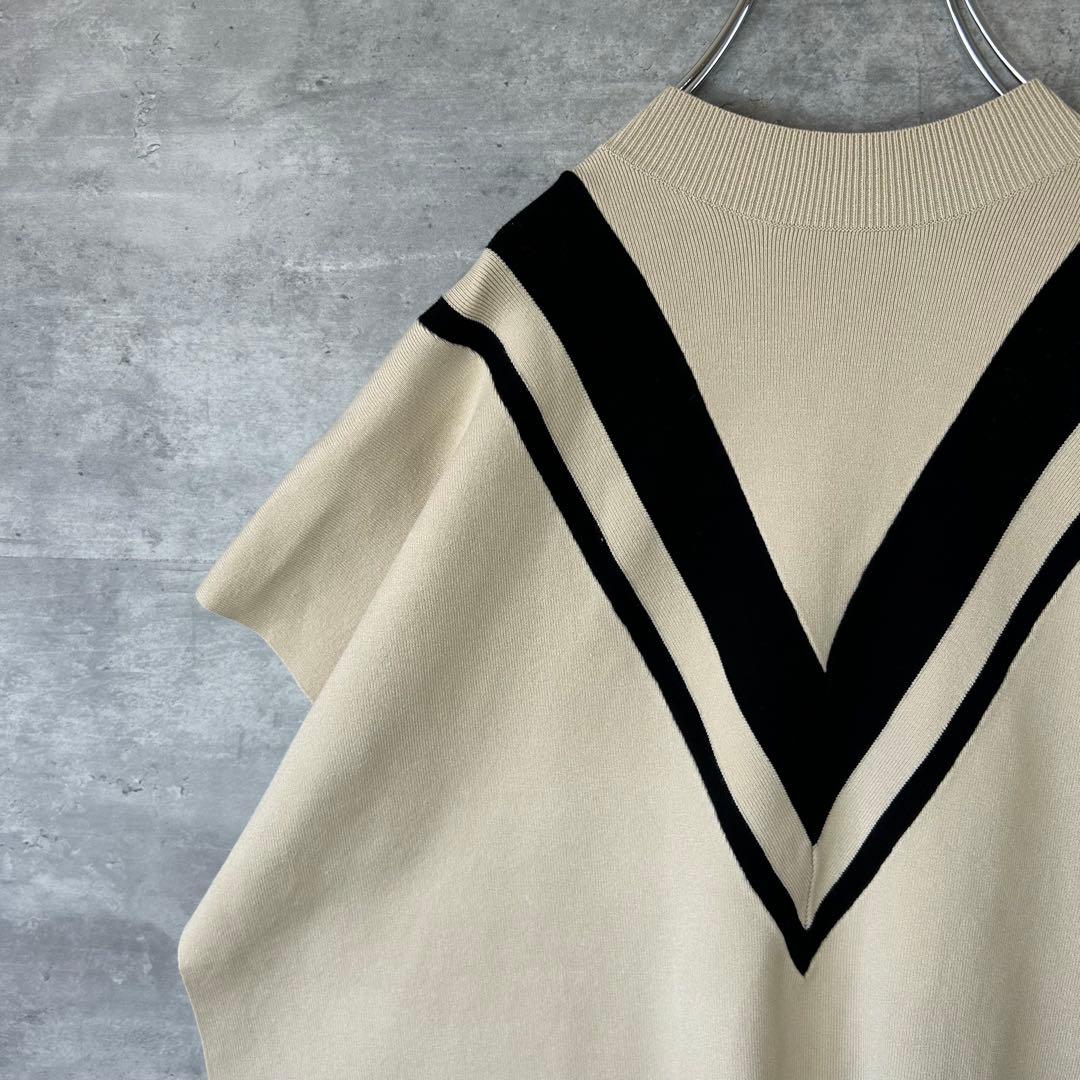 新品未使用　LE PHIL ルフィル　 ラインニットジレ　テールスリット