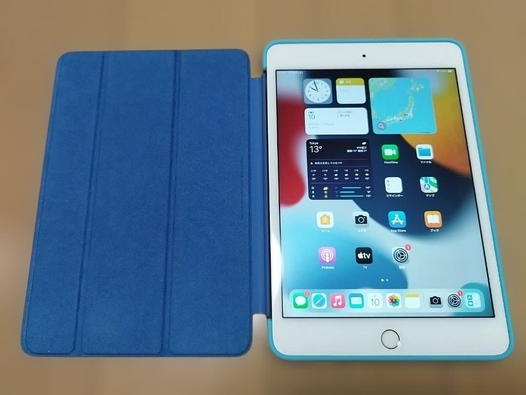 iPad mini第4ゴールド 128GB 純正ケース・カバー付き（美品）