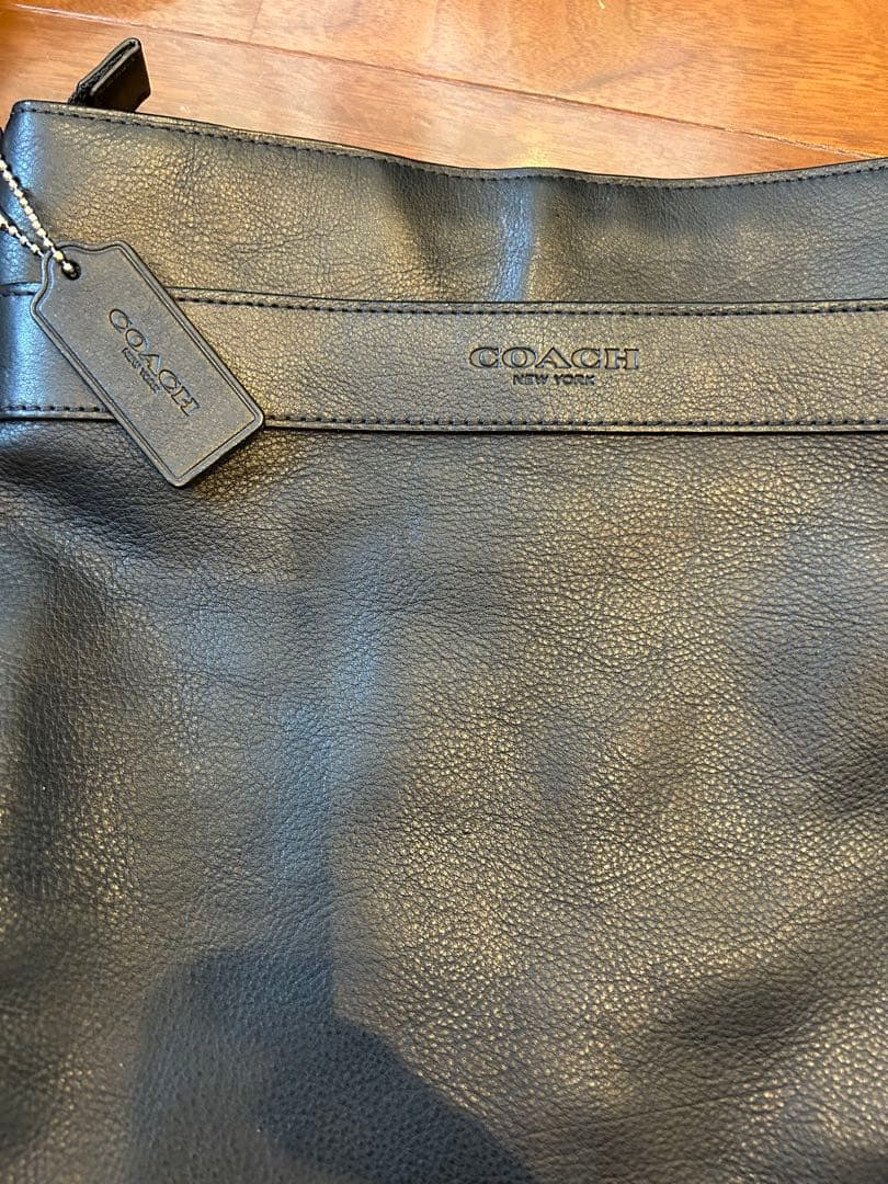 (Rima様用)COACH コーチ 本革 ショルダーバッグ ブラック ロゴ型押し