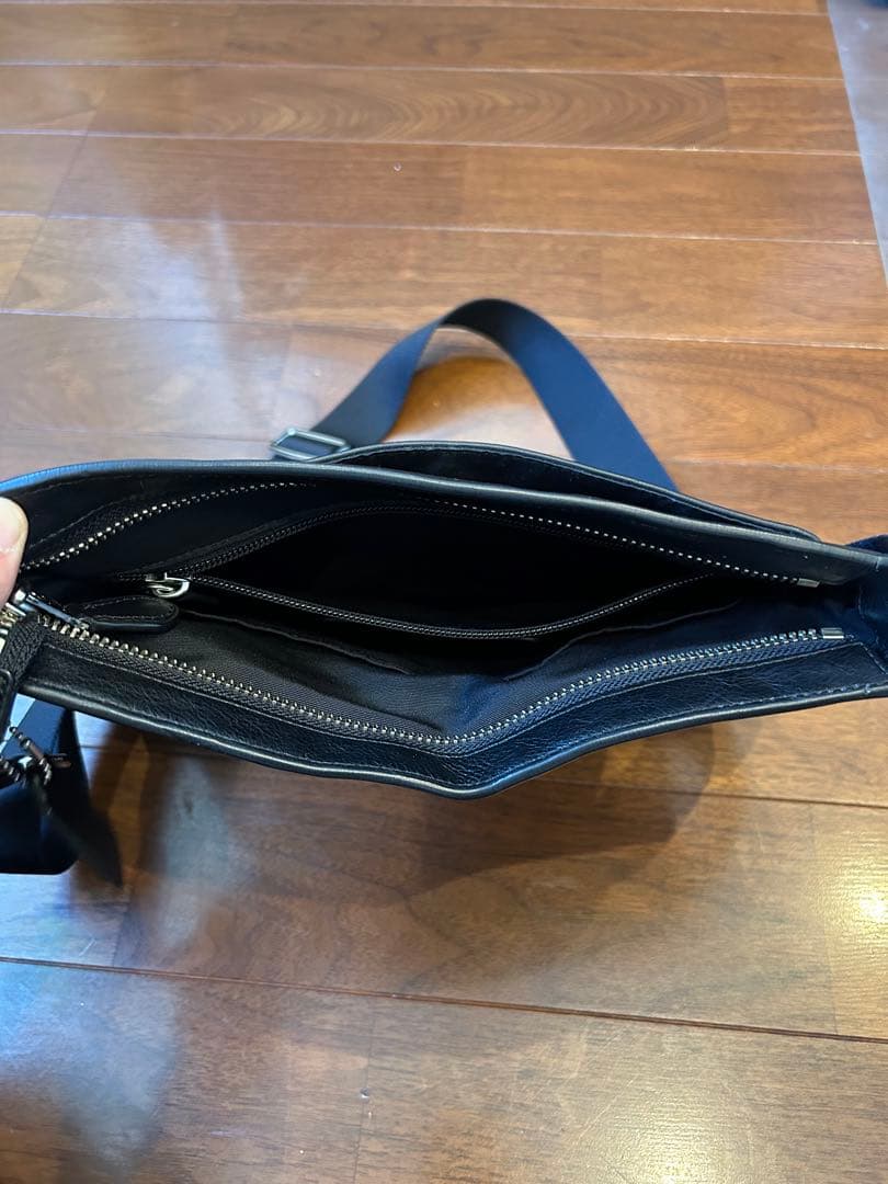 (Rima様用)COACH コーチ 本革 ショルダーバッグ ブラック ロゴ型押し