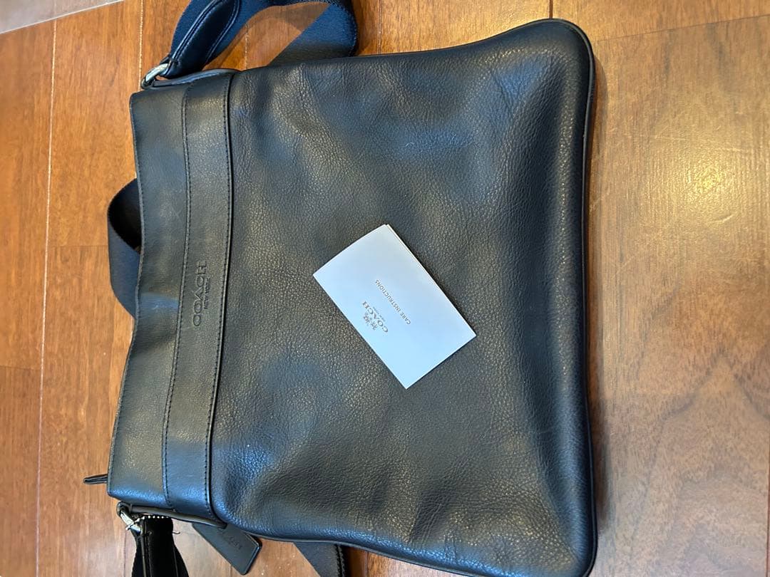 (Rima様用)COACH コーチ 本革 ショルダーバッグ ブラック ロゴ型押し