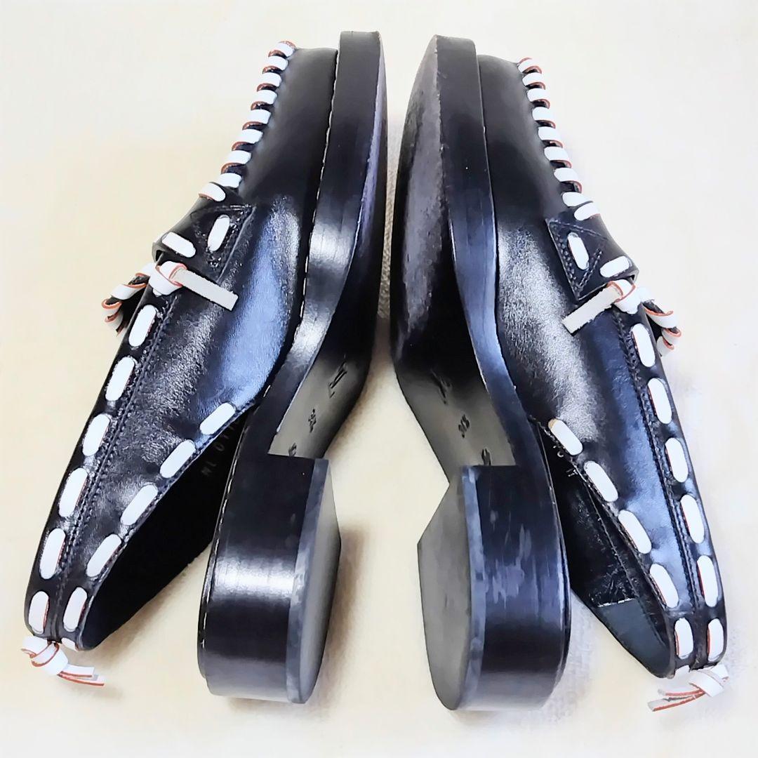 ローファー風☆ルイ・ヴィトン サンダル 靴 ステッチ 22cm相当 黒 希少