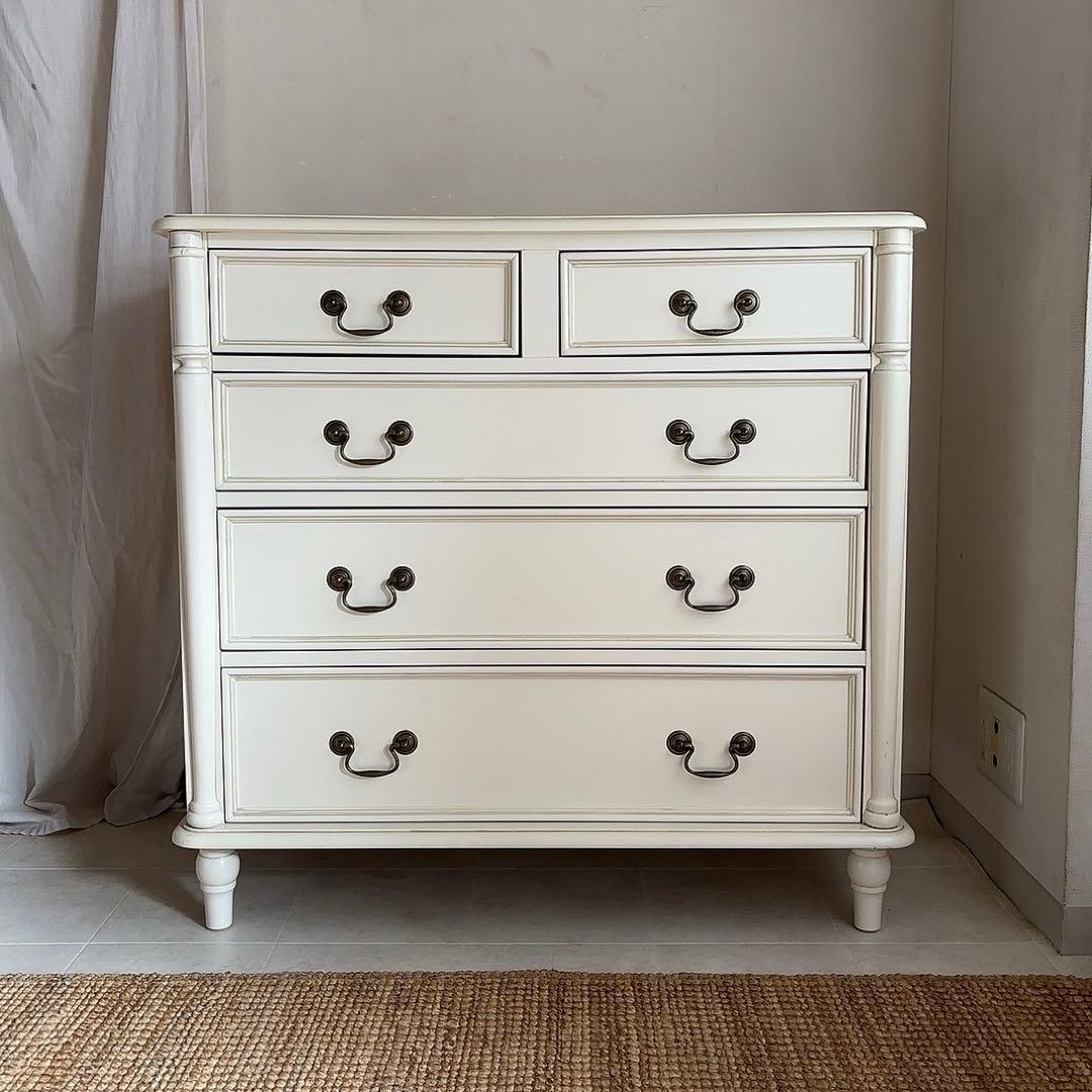 かなり美品　ローラアシュレイ　チェスト　クリフトン　フレンチカントリー　白家具