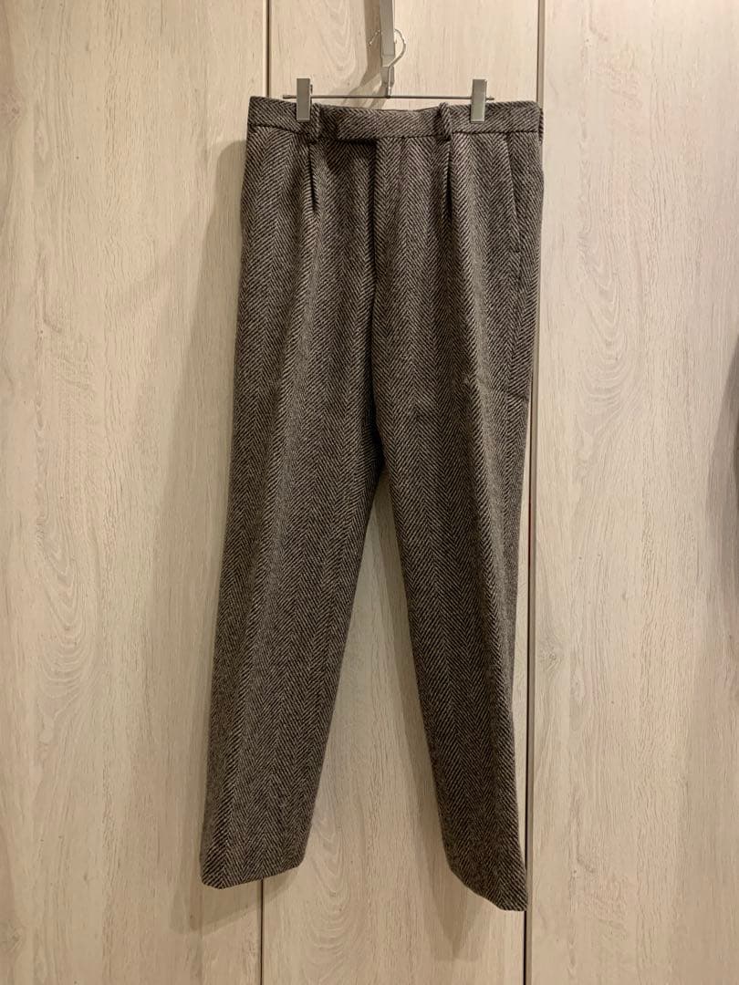 AURALEE｜LAMA SHETLAND WOOL TWEED SLACKS