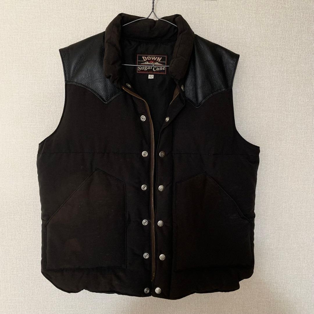 Sugar Cane レザーヨークダウンベスト Lサイズ