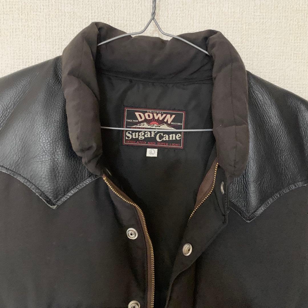 Sugar Cane レザーヨークダウンベスト Lサイズ