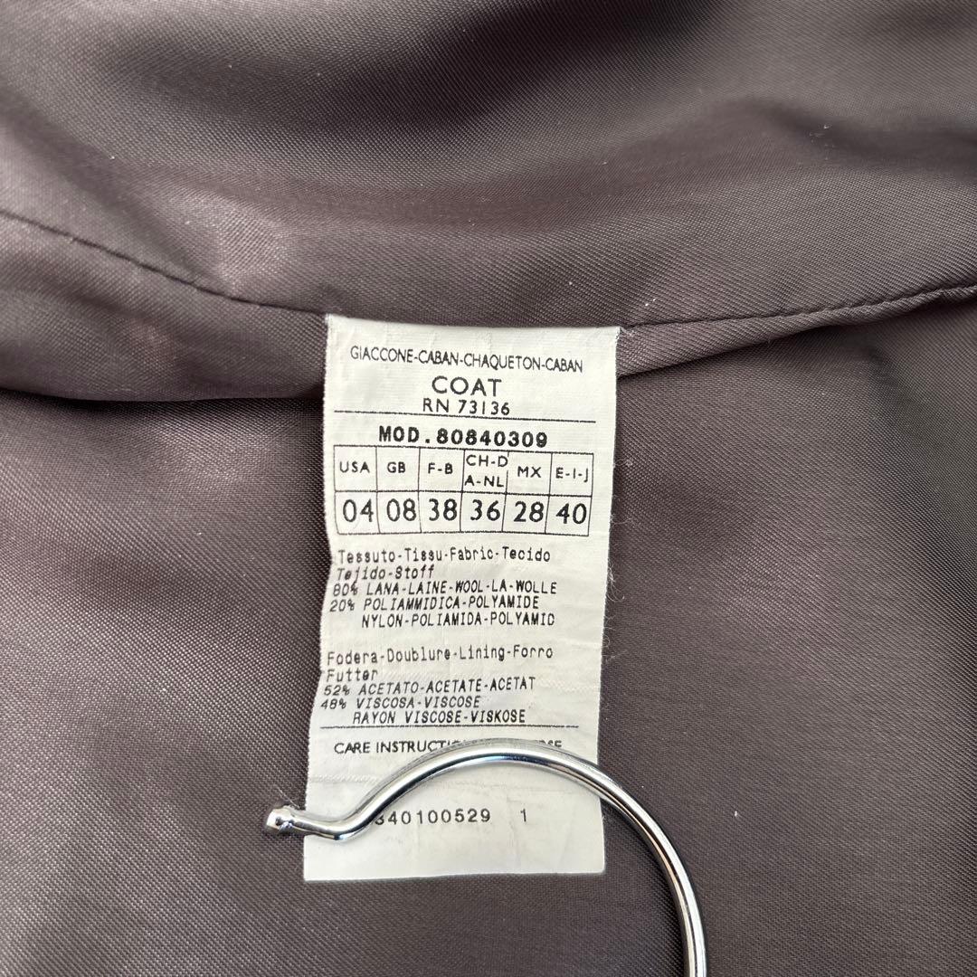 MAX&CO ウールピーコート　フリル　ギャザー　ダブルロング丈　40