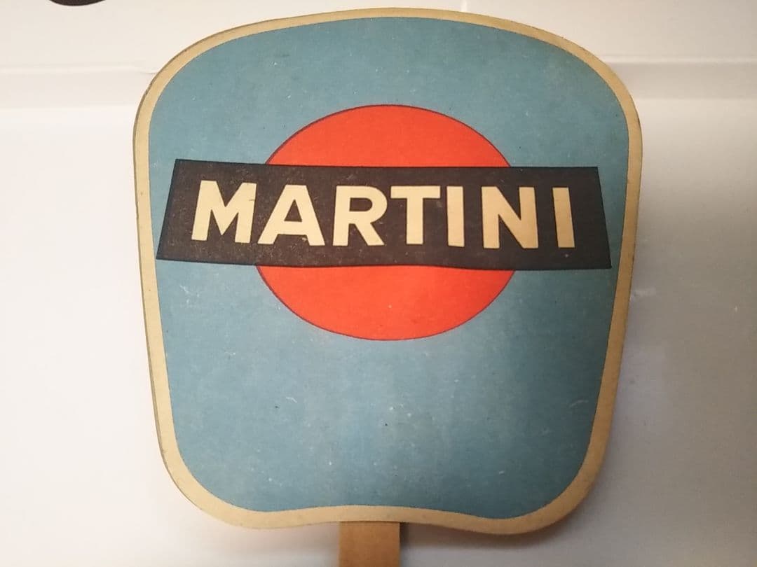 マルティニ　当時物うちわ　ランチア　フィアット　アルファロメオ　マセラティ