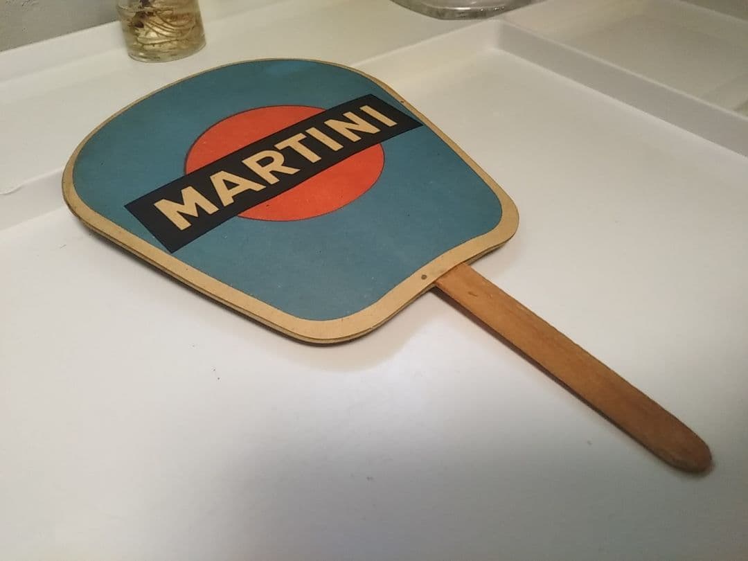 マルティニ　当時物うちわ　ランチア　フィアット　アルファロメオ　マセラティ
