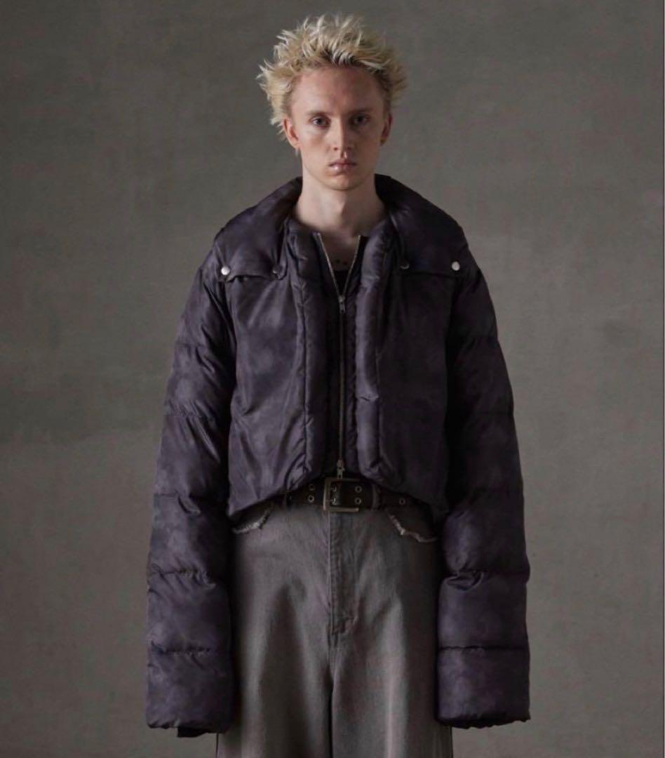 ぬ*様 即完品 【GRANCY】プリントショートリアルダウン Lサイズ