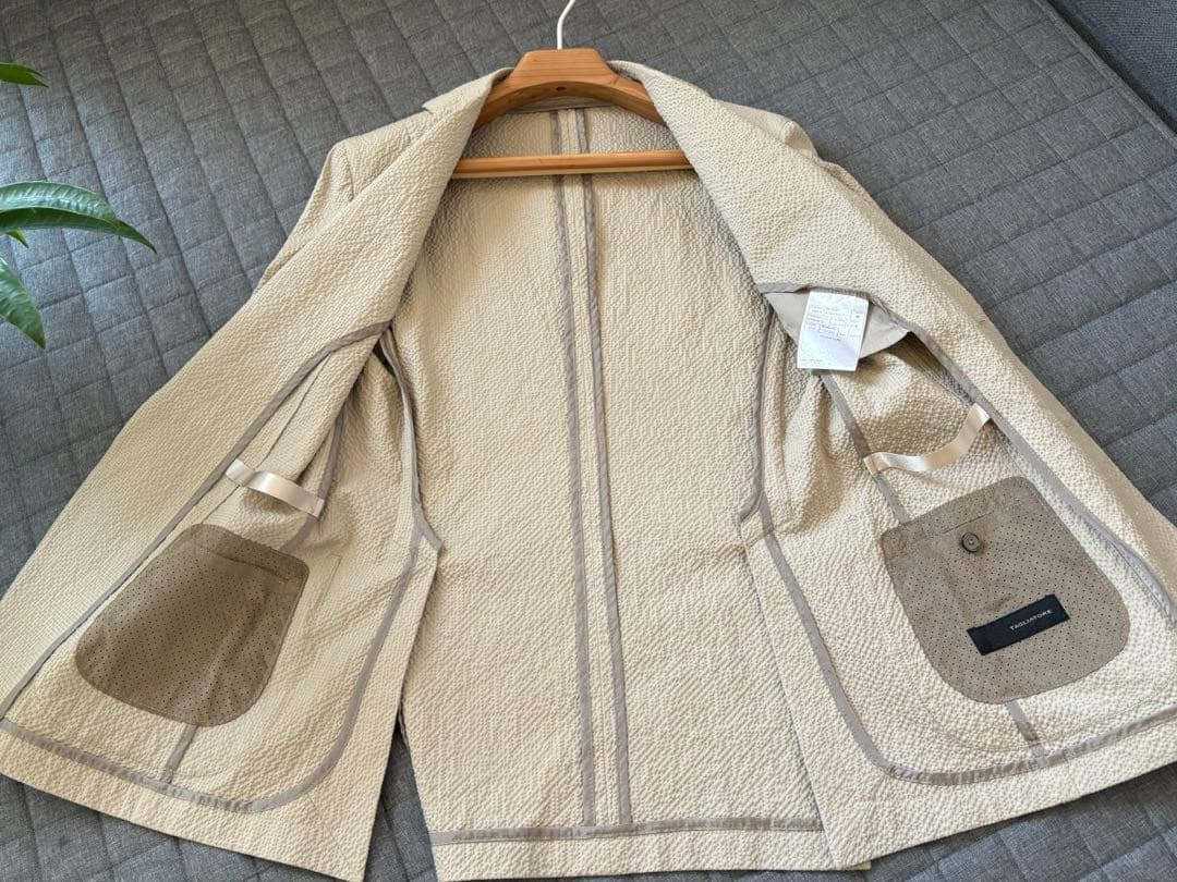 【美品】tagliatoreコットンシアサッカースーツ