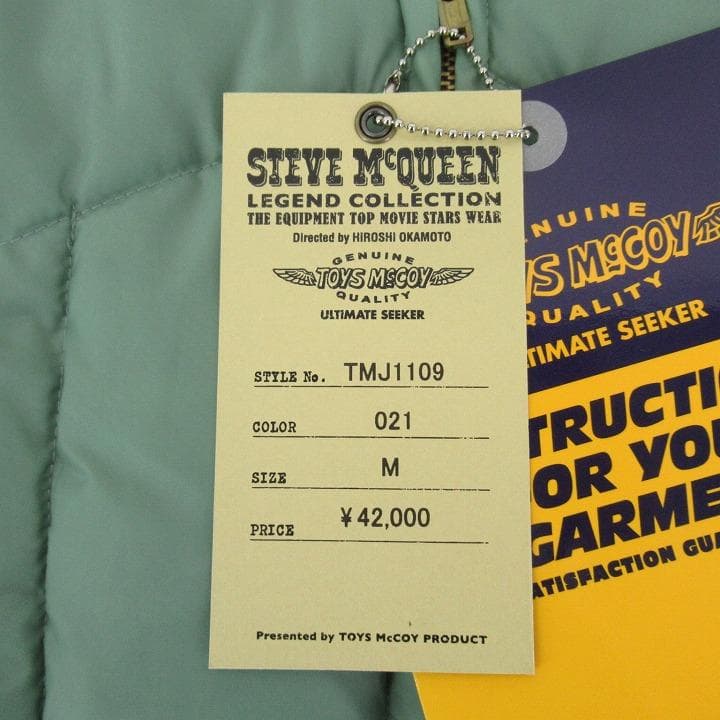 ★タグ付き★TOYS McCOY×STEVE McQUEEN ダウンべスト M