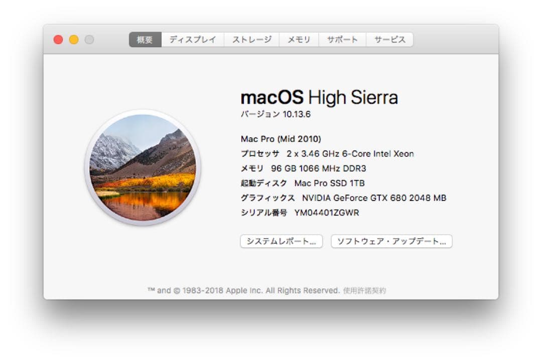 Apple Mac Pro 2010 メモリ96G SSD 2T【Q】