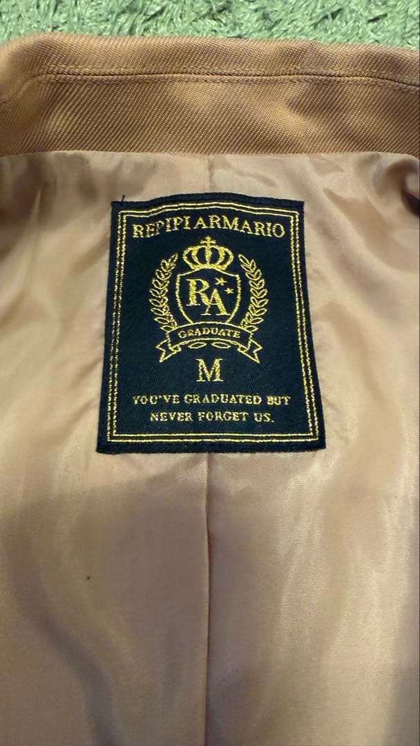 【美品】レピピアルマリオ　卒服　キャメル