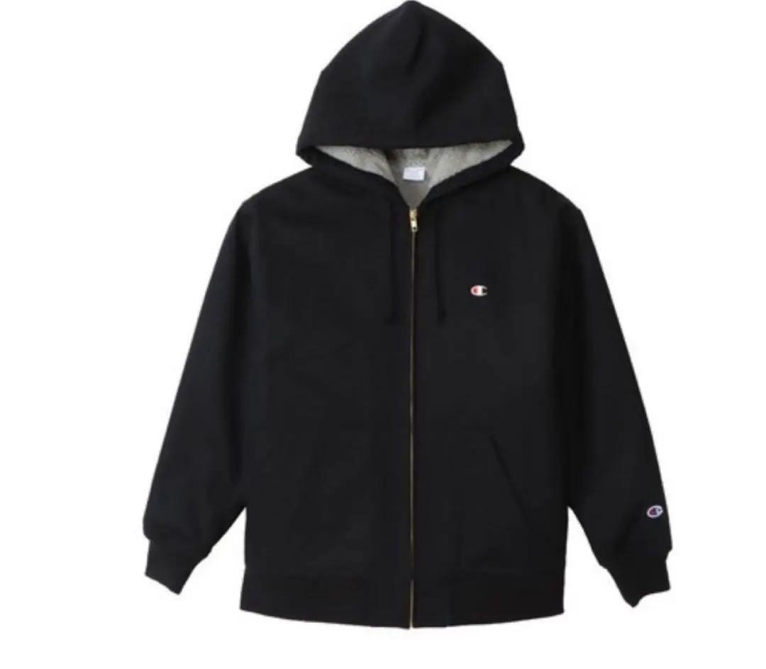 あけみ　Champion フリース裏地 フルジップパーカー 黒