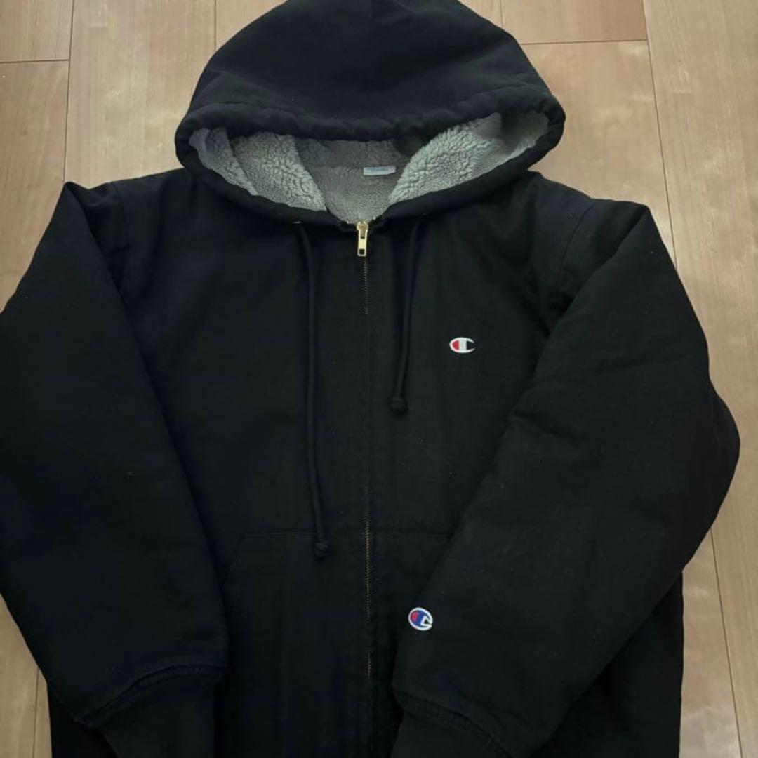 あけみ　Champion フリース裏地 フルジップパーカー 黒