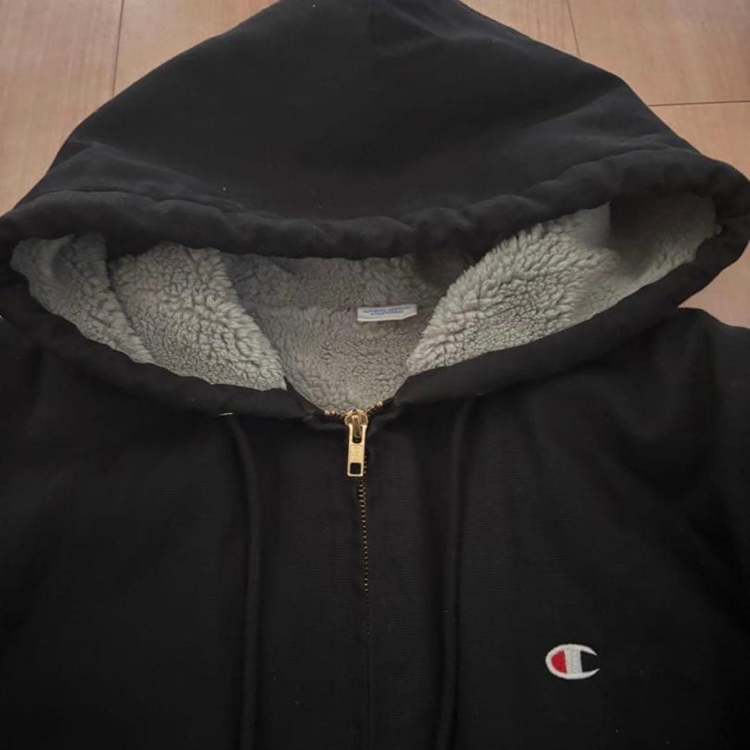 あけみ　Champion フリース裏地 フルジップパーカー 黒