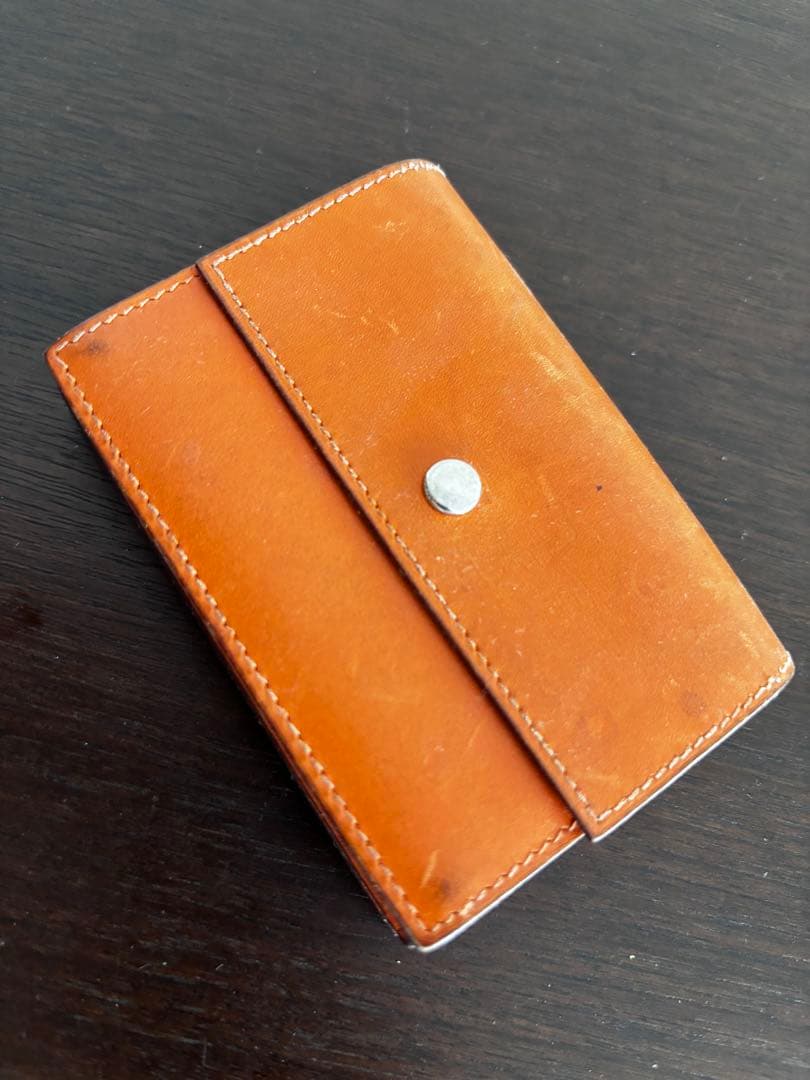 週末売り切り価格　明日迄銀座HERMES購入エルメスのカードケース　オレンジ